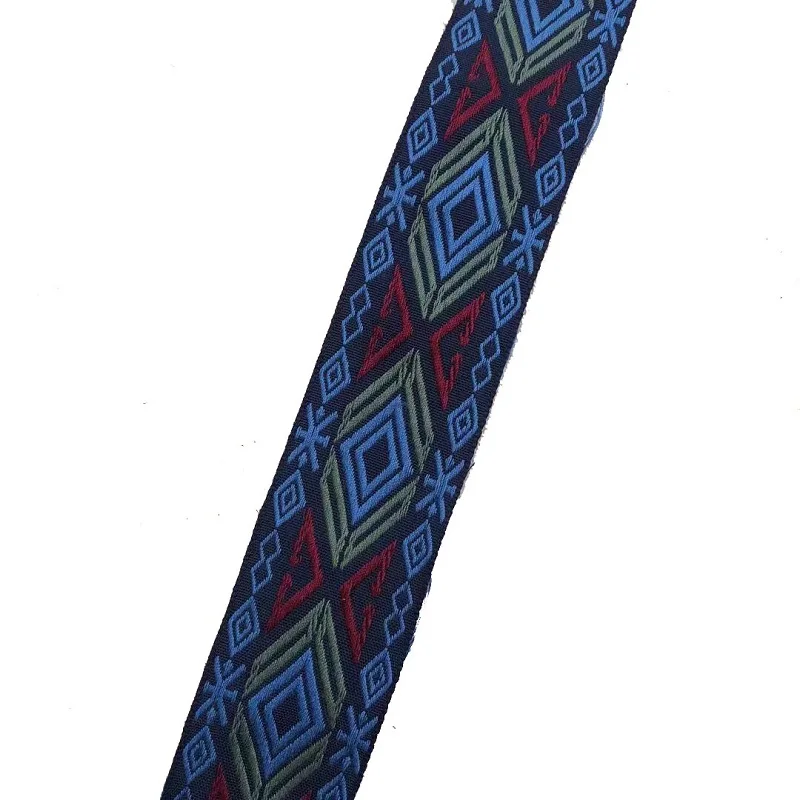 6 yards/lot wide 5CM Woven Jacquard Ribbon geometric totem  for straps clothing accessory ZH-4905