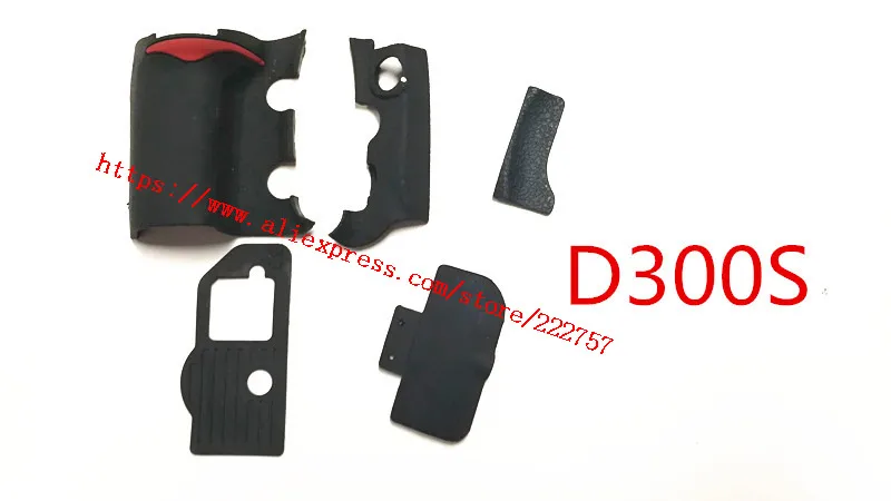 Copia nueva para Nikon D300s D300, cuerpo de goma (frontal + trasero + lateral + inferior + USB), carcasa antideslizante de repuesto para cámara