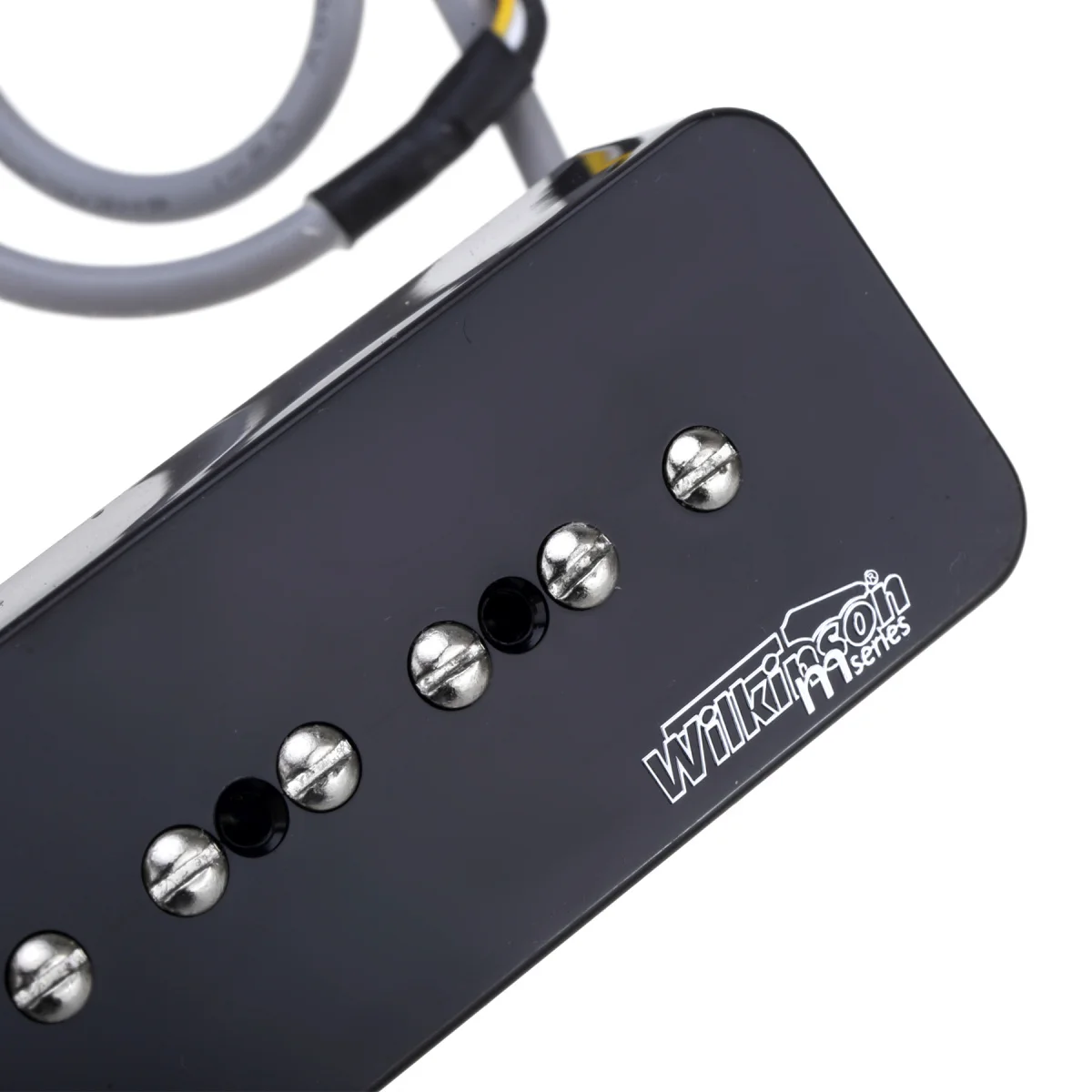 Wilkinson M Series Stacked P90 Soapbar Ceramic Single Coil Sized Humbucker Neck Pickup for SG/LP Electric Guitar, Black