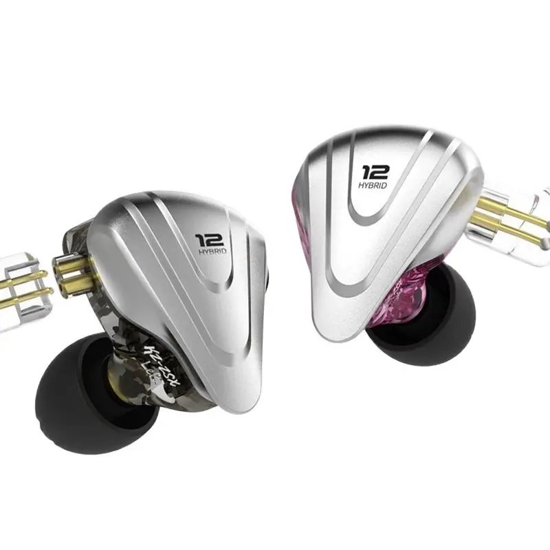 Kzsx-金属製ヘッドセット,hifiハイブリッドヘッドセット,12ドライバー,ノイズ抑制