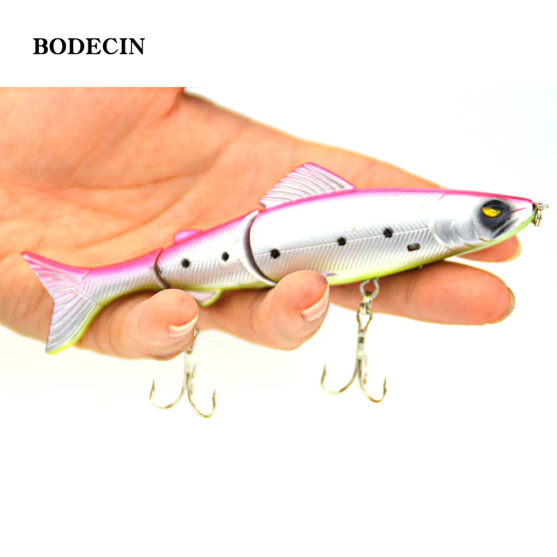 1pcs 17.7g 125mm Fishing Wobblers Lure Wobbler Lures Bait For Fish Peche 3 Segments Minnow Swimbait Hard Baits With Steel Ball