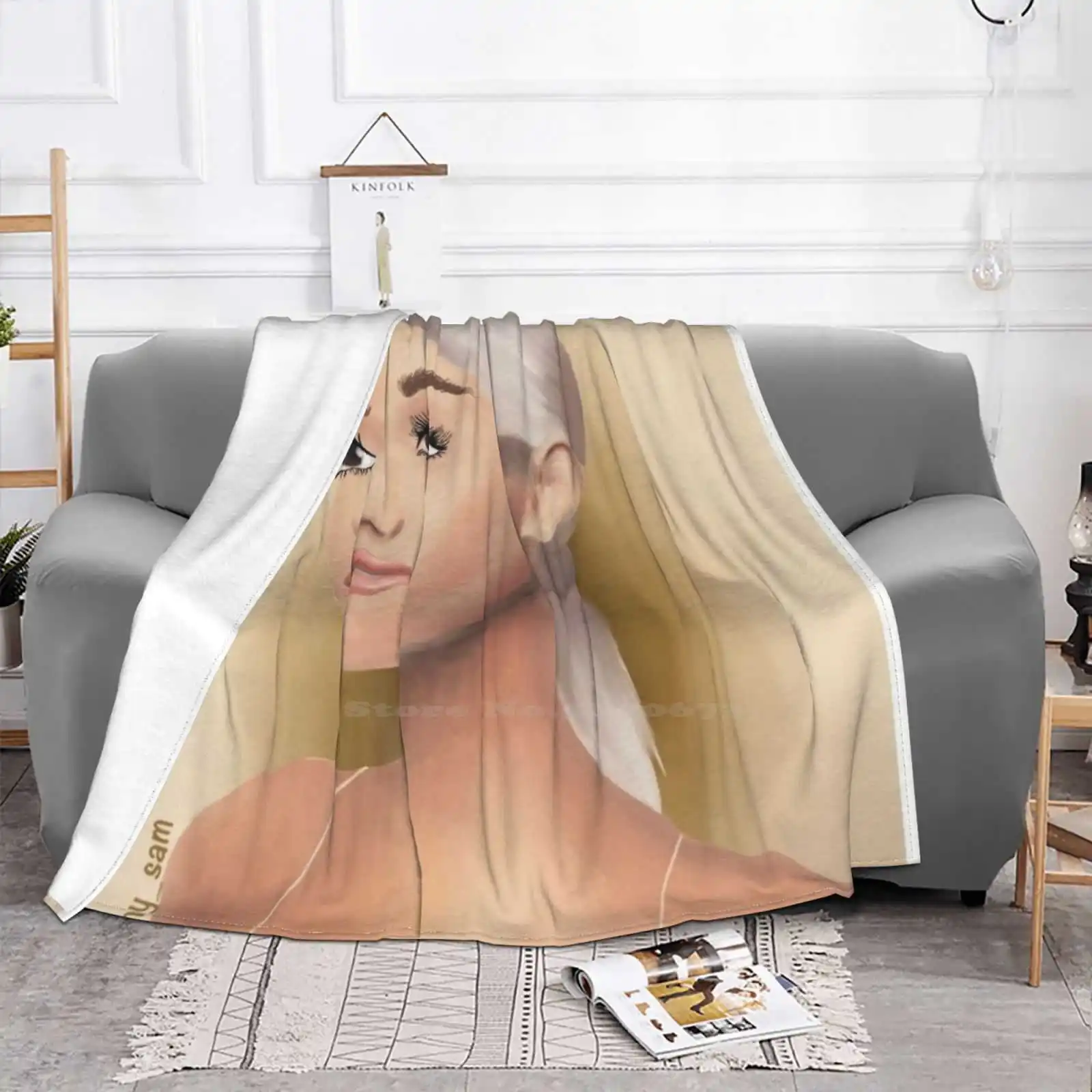 Shaggy Throw Soft Blanket Sofa / Bed / Travel Love Gifts Ari Music Singer Sweetener Album Sweetener