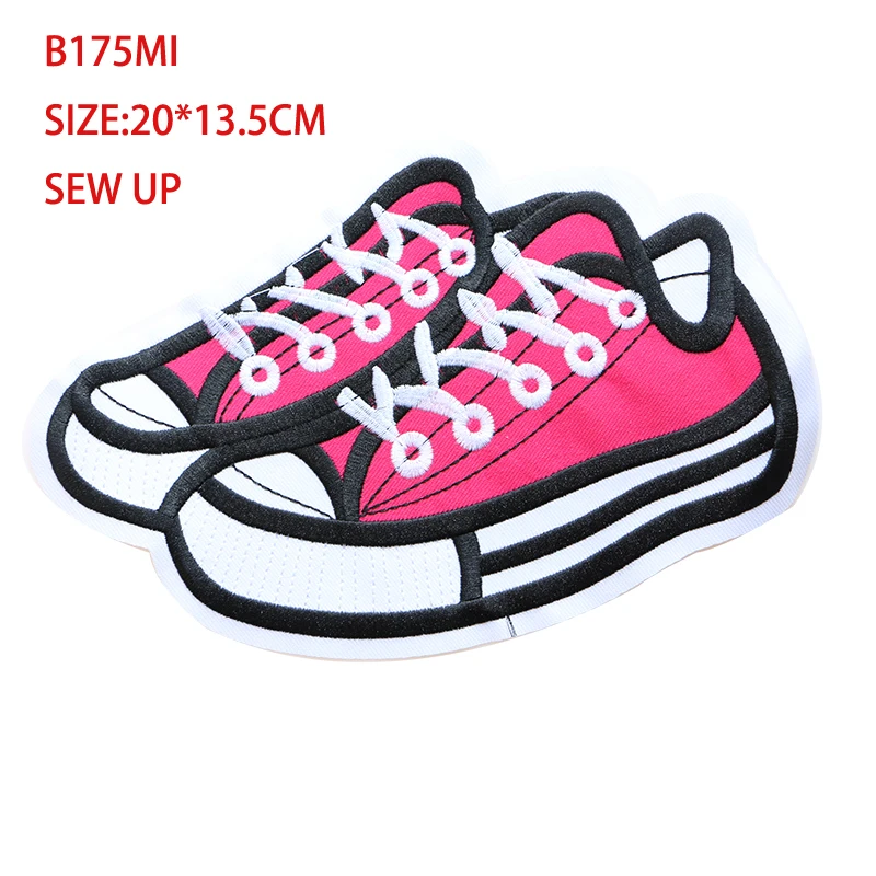Cartoon Decorative Sneakers ballet shoes icon Embroidered Applique Patch For DIY Iron on Badges Stickers on backpack,the clothes