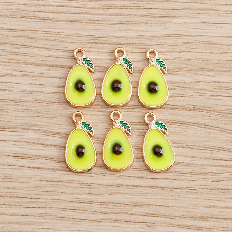 10 teile/los Emaille Charms für Ohrringe Anhänger Halsketten Obst Erdbeere Ananas Banane Orange Charms Handgemachte Schmuck Machen – Detail 6