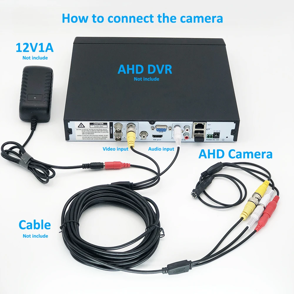 Small Mini 2MP HD Camera 1080P 720P AHD Camera With Audio 3.6mm Lens Indoor CCTV Video Audio Camera For HD AHD DVR System