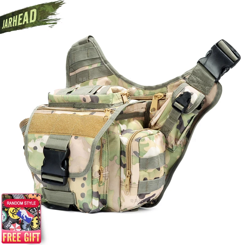 

Army Tactical Messenger Camera Bag Men Outdoor Cycling Climbing Saddle Bag Male Tactical Camouflage Durable Single Shoulder Bag