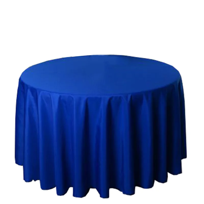 Imagem -06 - Poliéster Rodada Toalha de Mesa Branca para o Casamento do Hotel Toalha de Mesa Table Cover Overlay Tapetes Mariage Nappe Toalha Preta 10 Pcs