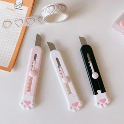 1 PC Cute Girly Pink Cat Paw Alloy Mini Portalble Utility Knife Cutter Letter Envelope Opener Mail Knife School Office Supplies