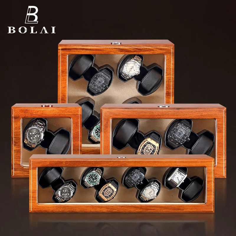 

Automatic Watch Winder with Wood Watches Safe Box Quiet Japanese Mabuchi Motor Adjustable Modes Watch Storage Winding Boxes