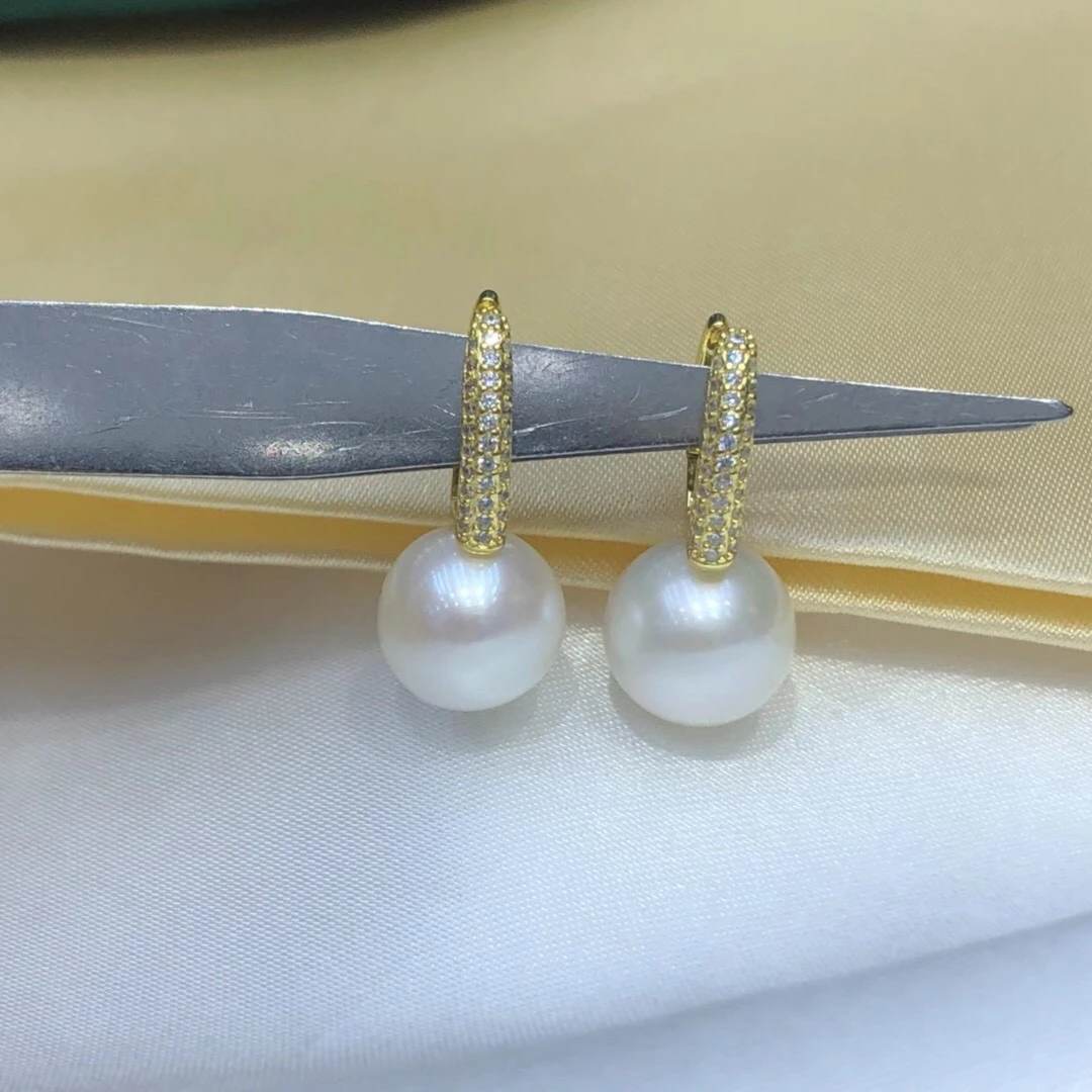 New 925 Sterling Silver Earrings Findings Settings Base Mountings Parts Mounts for Coral Pearls Agate Crystal Stones Beads