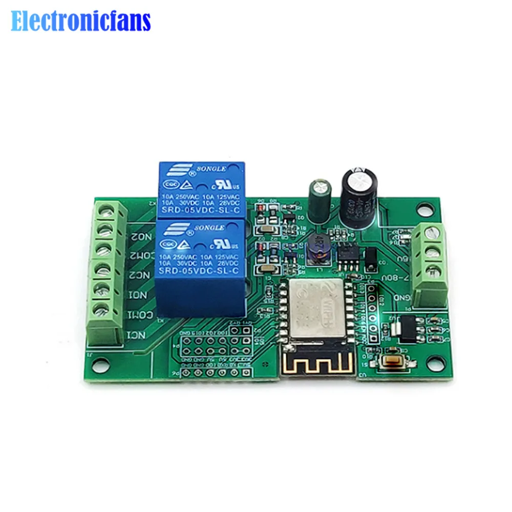 ESP8266 Wireless WIFI Relay Module 1/2/4/8 Channel ESP-12F Wifi Development Board AC/DC 5V/7-28V/5-80V Power Supply for Arduino