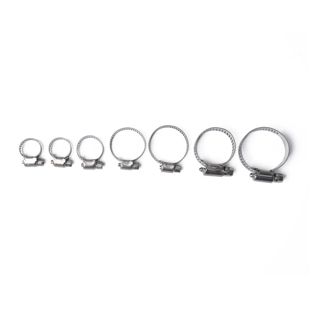 Car 60 Pieces Stainless Steel Adjustable 6-38mm Range Worm Gear Hose Clamp Fuel Line Clamp for Plumbing Mechanical Applications