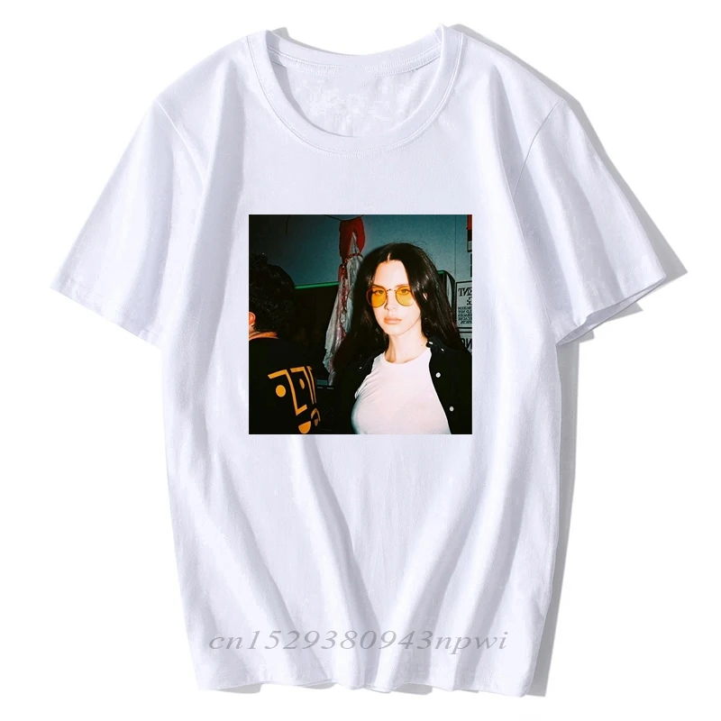 Lana Del Rey Letter Print Casual Funny Shirt for Men White Top High Quality O-Neck Men/Woman Summer Plus Size Vintage T Shirt