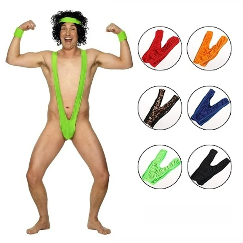 Men Mankini Costume Swimsuit Swimwear Thong Bodysuit Underwear