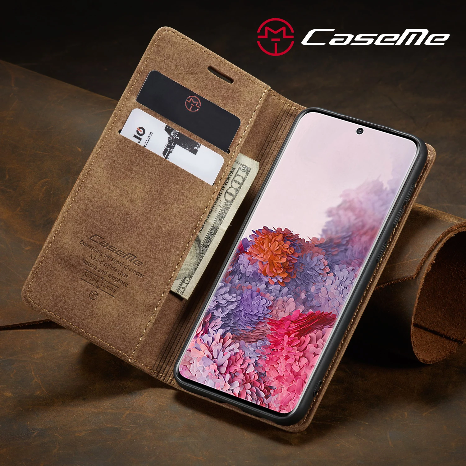 CaseMe Case For Samsung Galaxy A50S A40 A20 A80 A73 A70 A51 A71 A52 A53 M31 Flip Magnetic Leather Wallet Cover M30S M10 M20 S20