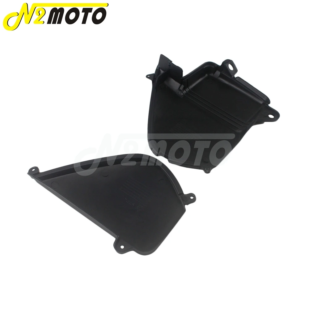 1 زوج أسود دراجة نارية صندوق بطارية غطاء جانبي لهوندا CRF230F CRF 230 2015-2019 الترابية سباق الدراجة ABS صندوق بطارية الحرس الجانب