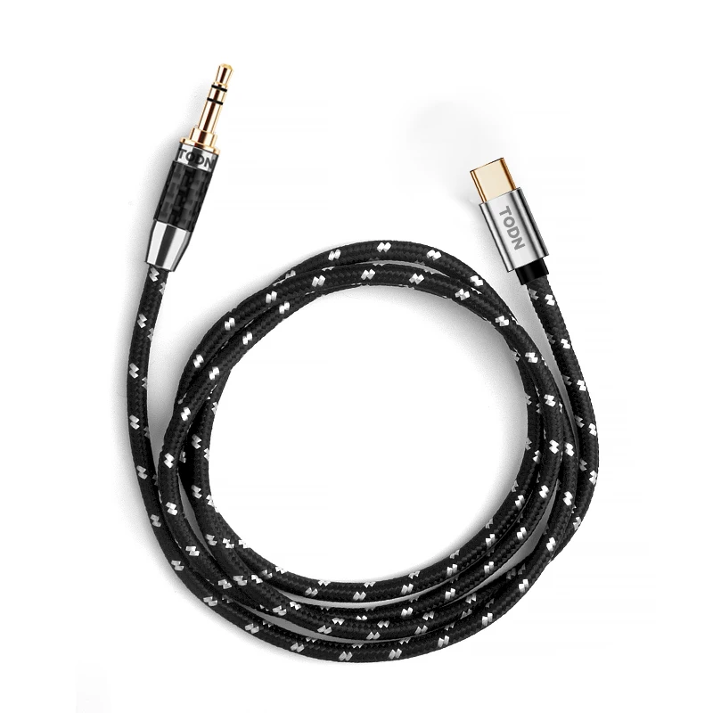 TODN aux audio usb c type c to 3.5 jack dac cable tipo c silver usb 32bits/384khz Suitable for car phones earphones speaker