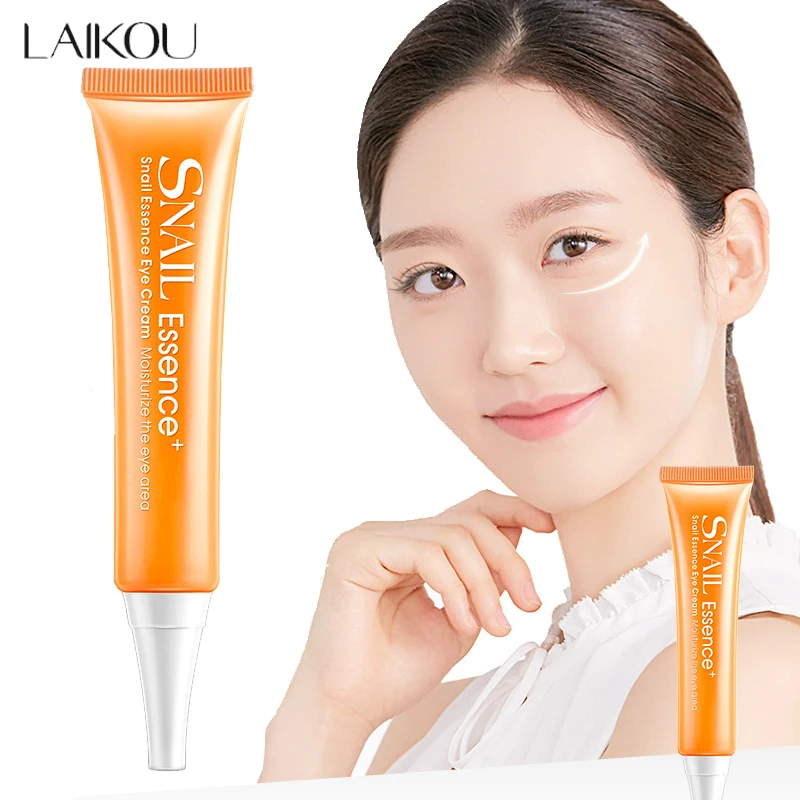 LAIKOU 30g Snail Essence Eye Cream Collagen Moisturizing Dark Circle Anti-Puffiness Anti-Aging Brighten Nourishing Skin Care