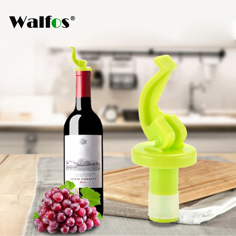 

WALFOS Novelty Silicone Wine Bottle Stoppers Beer Wine Cork Plug Bottle Cover Kitchen Bar Tool