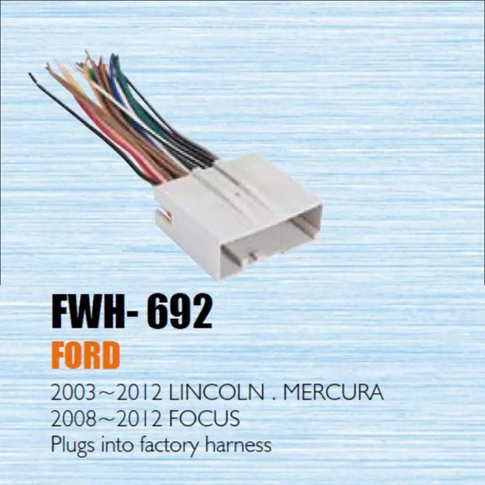 

Подключается к заводской жгуту для радиоадаптера 2003-2010/2011/2012/Aftermarket Stereo Cable / Male DIN к ISO