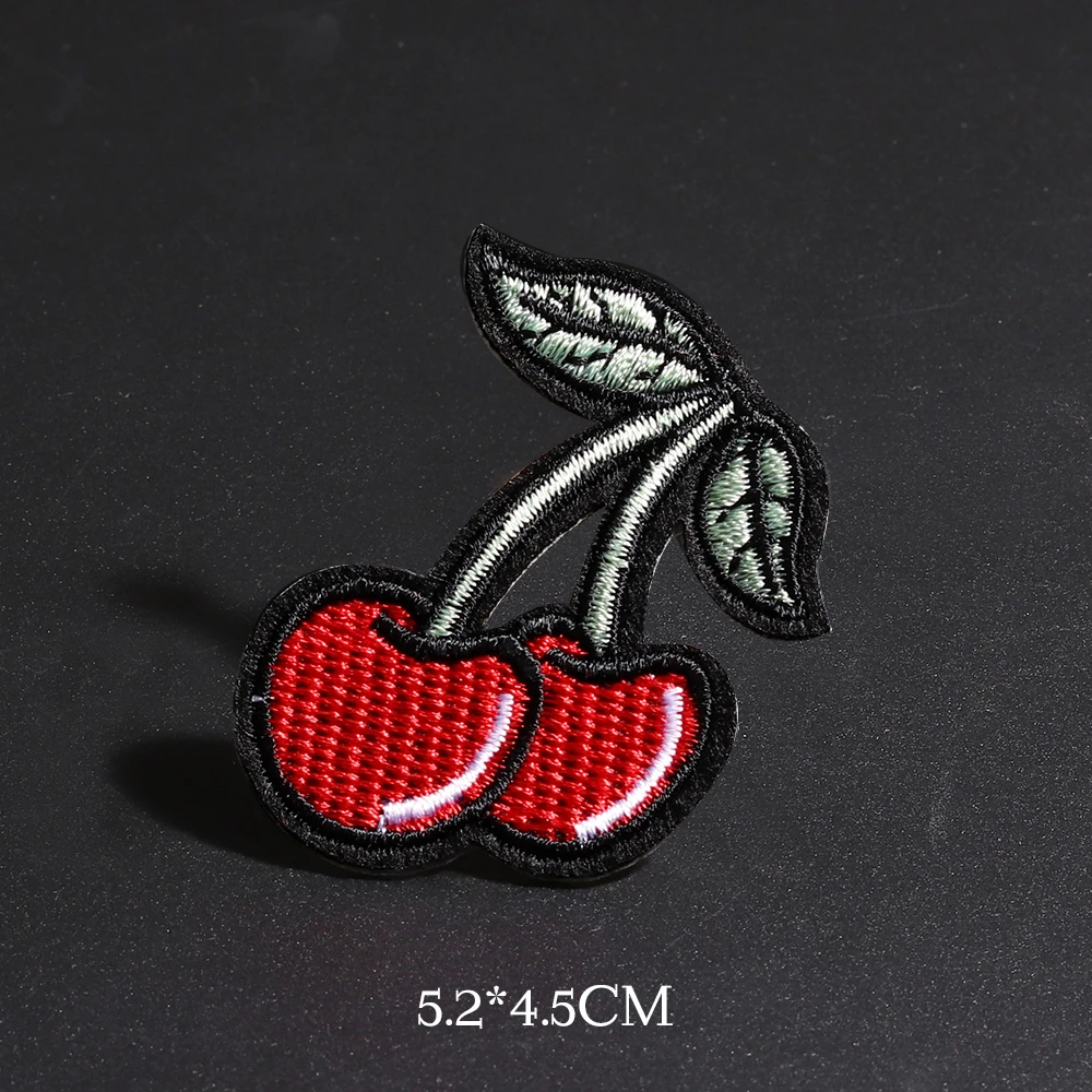 Fruit Embroidery Patch Heat Transfers Iron On Cherry Banana Badge Sew On Patches for Clothing DIY Clothes Sticker Decor Applique