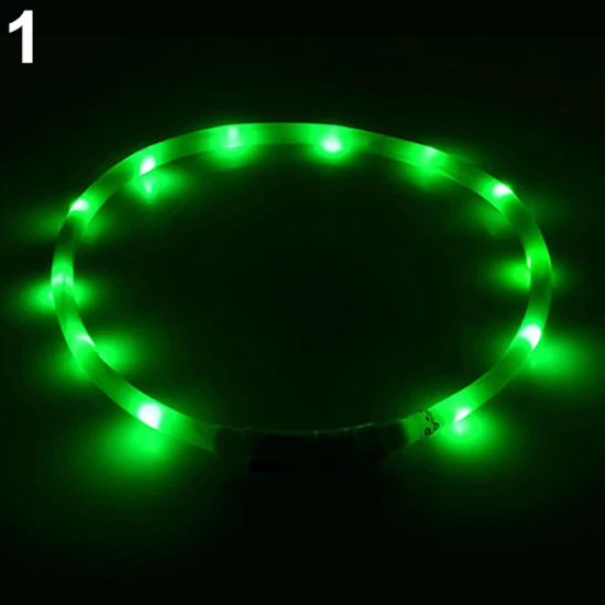 USB Rechargeable LED Flashing Light Band Glow Night Safety Warning Illuminate Belt Pet Dog Puppy Collar Adjustable Cut to Resize