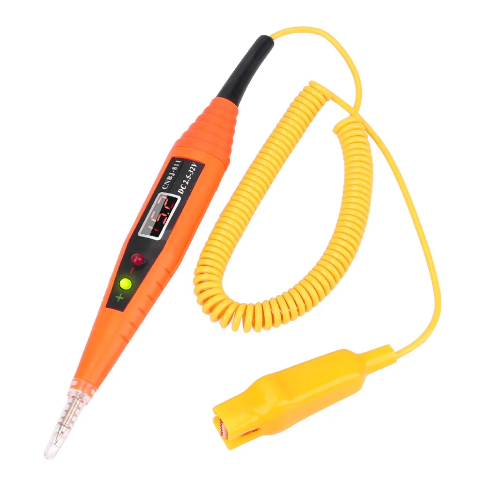 

2.5-32V Digital Display Car Electrical Circuit Test Pen Voltage Test Pen Power Probe Pencil Electrical Diagnostic Tool Detector