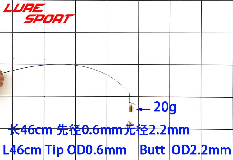 Imagem -06 - Luresport-carbono Sólido Dica Rod sem Paint Rod Componentes de Construção Pesca Pole Repair Acessórios Faça Você Mesmo 46cm Pcs
