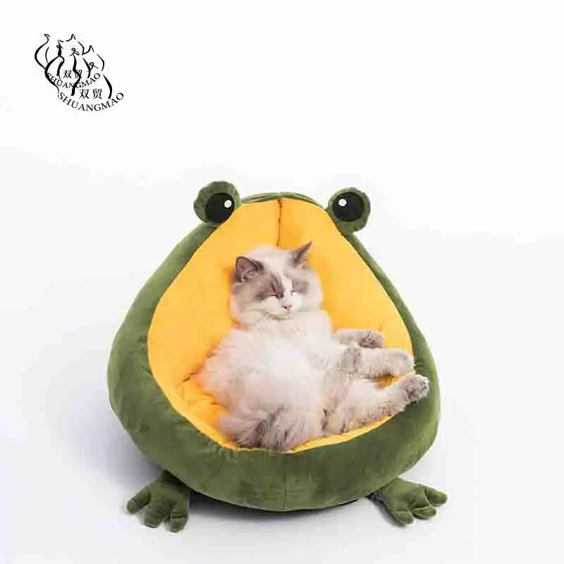 

Indoor Cat House Cat Bed Frog Small Dog Warm Soft Small Cat Pad Couch Window Bag Product