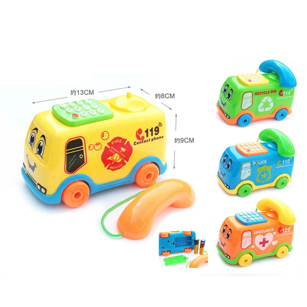 Baby Toys Music Cartoon Bus Phone Educational Developmental Kids Vocal Toy Children Early Learning Exercise Baby Kids Game