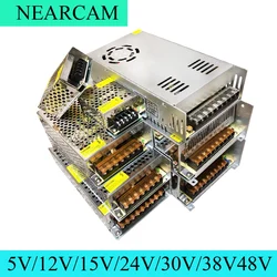 NEARCAM-fuente de alimentación conmutada LED, transformador de iluminación con adaptador de corriente, 110V-240V, 5V12V15V24V36V48V