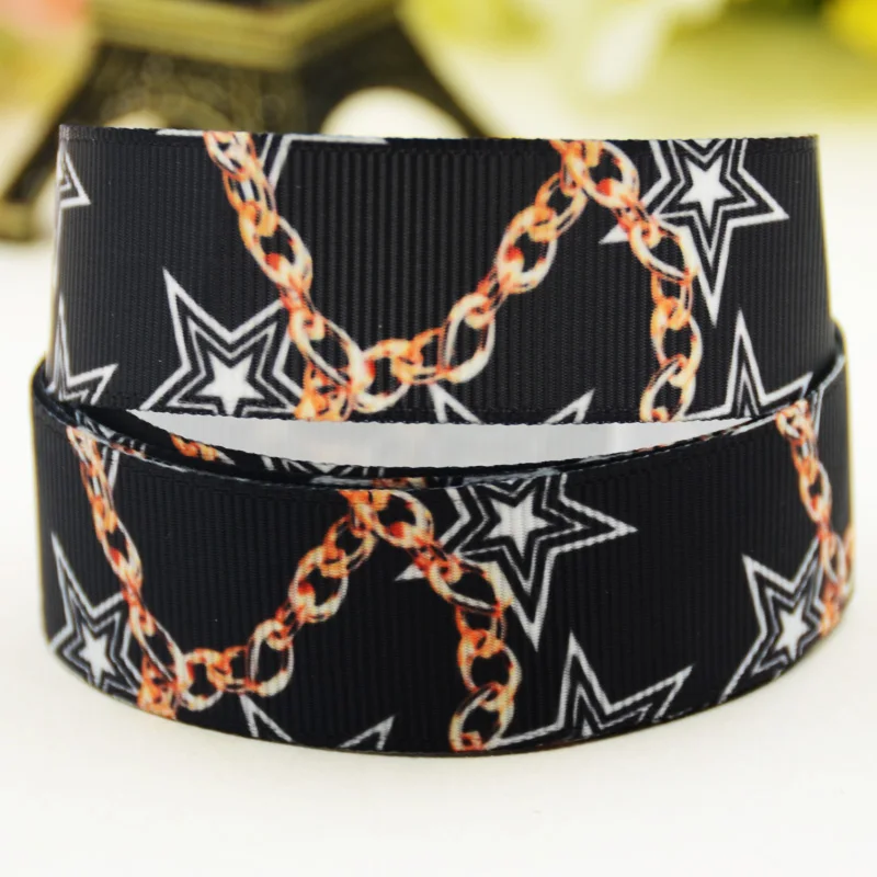 

22mm 25mm 38mm 75mm Bead Chain Cartoon printed Grosgrain Ribbon party decoration 10 Yards X-02936