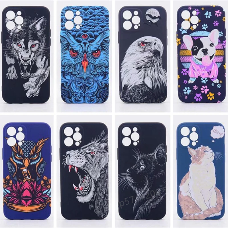 Cute Owl TPU Coque For iPhone 12 11 Pro Max 8 7 Plus XR Xs SE 2020 X 12 Mini Xs Max Lovely Animal Glow Luminous Phone Case Funda