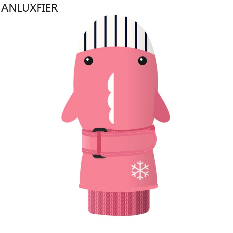 

H10013 Children Gloves Winter Outdoor Warm Thick Hand Muff Child Thermal Plush Fleece Waterproof Windproof Cartoon Cute Mittens