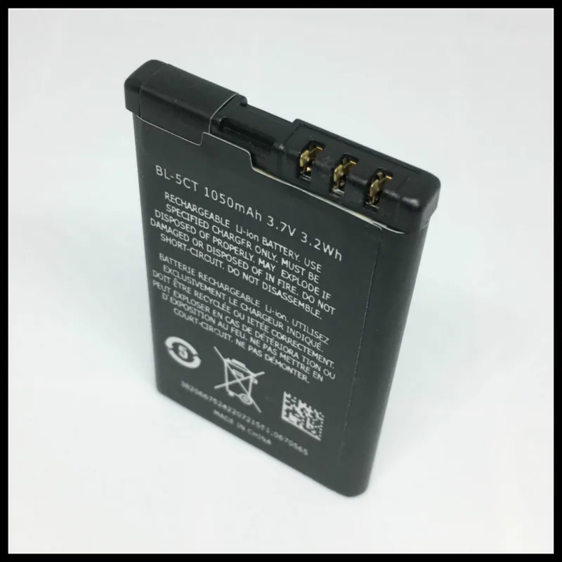 1050mAh 3.7V BL-5CT BL 5CT BL5CT Battery Rechargeable Battery for Nokia 5220XM/6303C/6730C/C3-01 C5-00/C5-02 C6-01 3720
