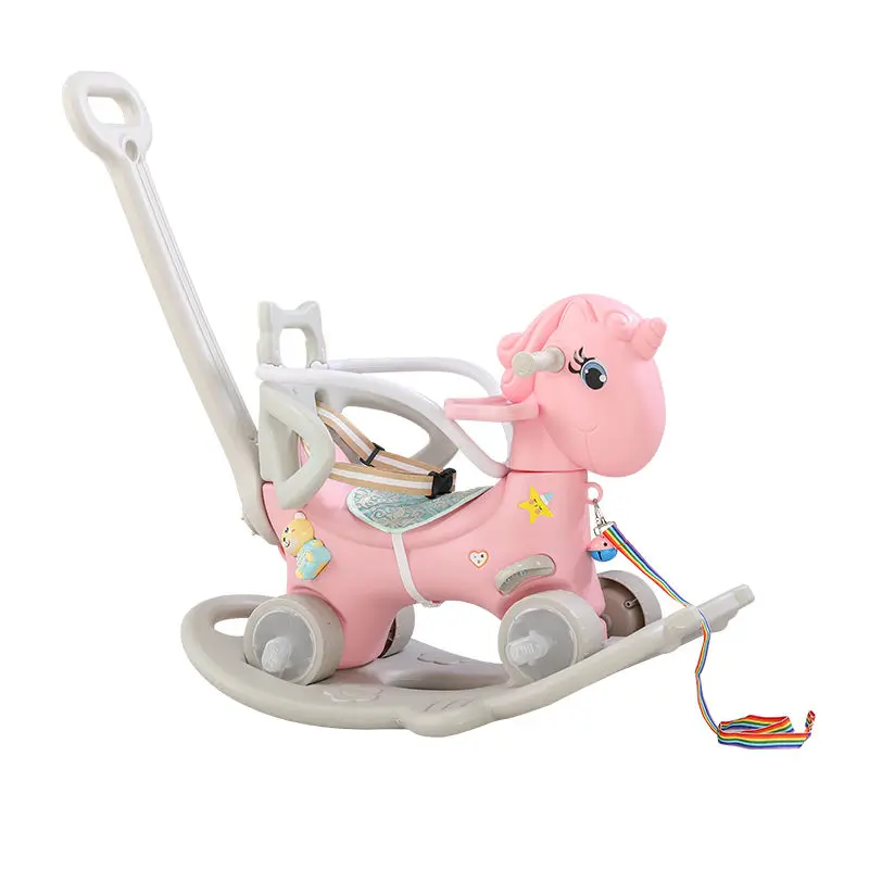 Multi-functional Baby Balance Horse Car Kids Rocking Chair Thickening Chassis Multifunctional PE Plastic Toys Indoor Riding Toys