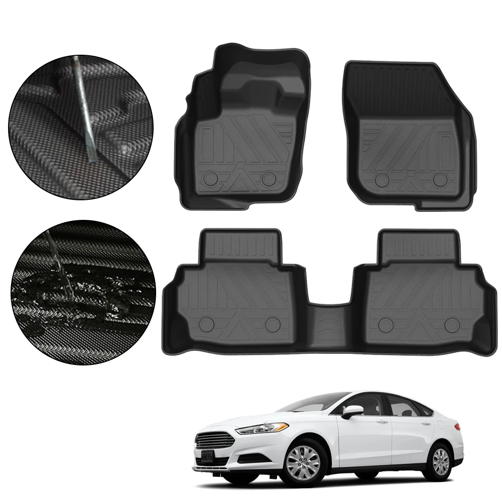 

For Ford Fusion 2017 2018 2019 2020 5-Seat TPE Car Floor Mats Waterproof Non-Slip Auto Styling Accessories Interior