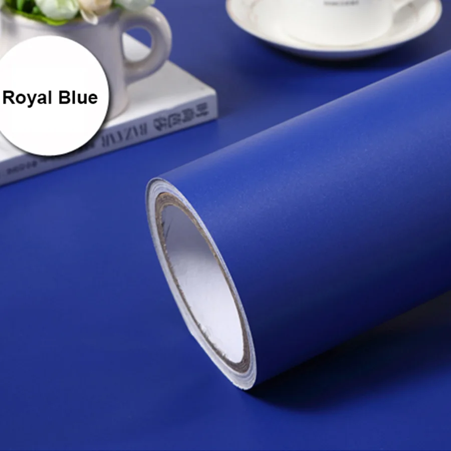 Solid Color Decoration Wallpapers Furniture Renovation PVC Stickers Kitchen Cabinets Bathroom Waterproof Countertop Wall Sticker