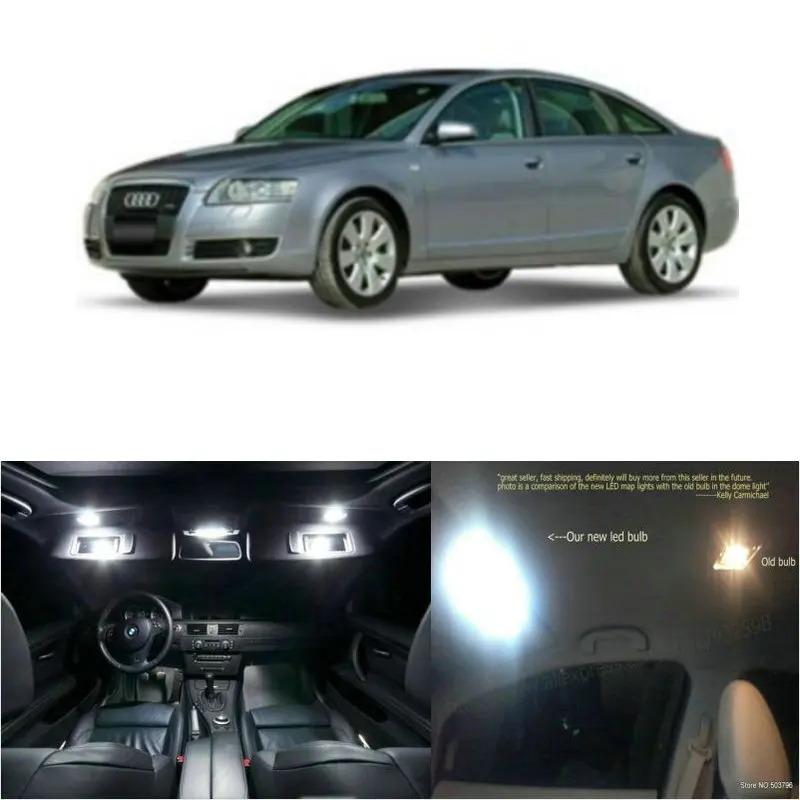 

19 шт., светодиодные лампы для салона автомобиля audi a6 04-08