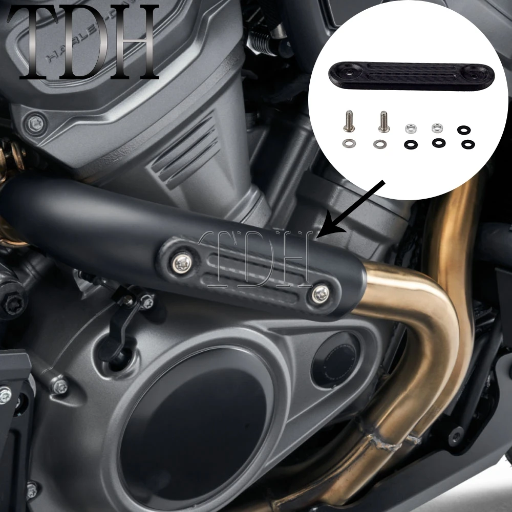 

Motorcycle Carbon Exhaust Shield Pipe Protector Protection Insert Cover for Harley Pan America RA1250 RA1250S Panamerica1250 21+