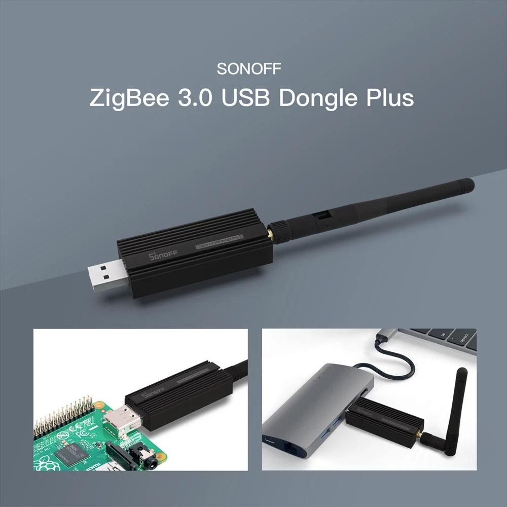 SONOFF Zigbee 3.0 USB ZBDongle Plus Universal Wireless ZB Gateway Analyzer USB Interface Capture Packet via ZHA  Zig bee 2MQTT