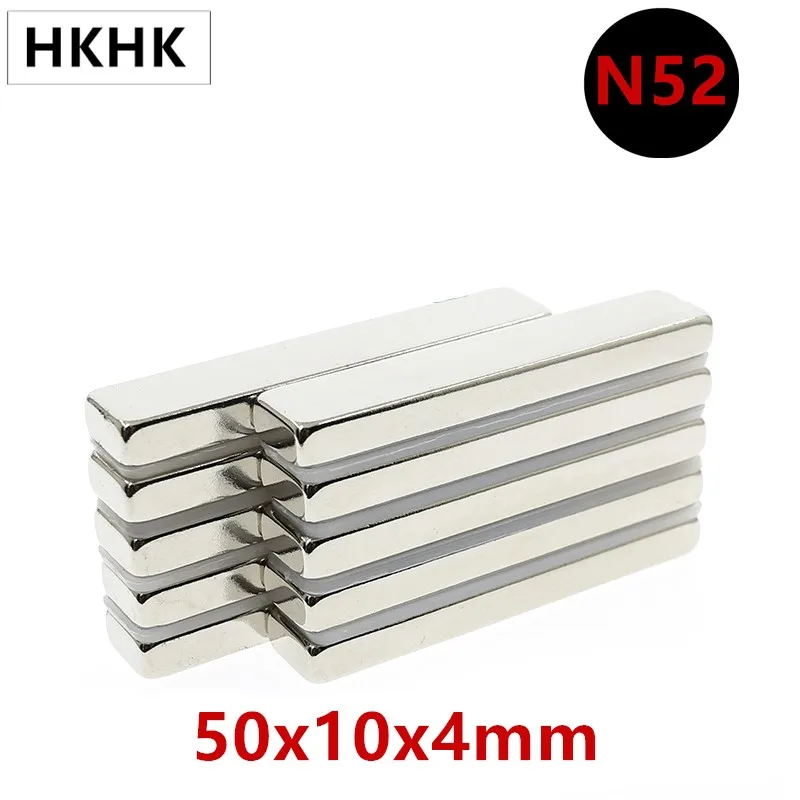 

N52 Neodymium Magnet 50*10*4 Strong NdFeB Rare Earth magnets 50x10x4 mm Magnets for moto Thickness 4mm Strip thin magnet