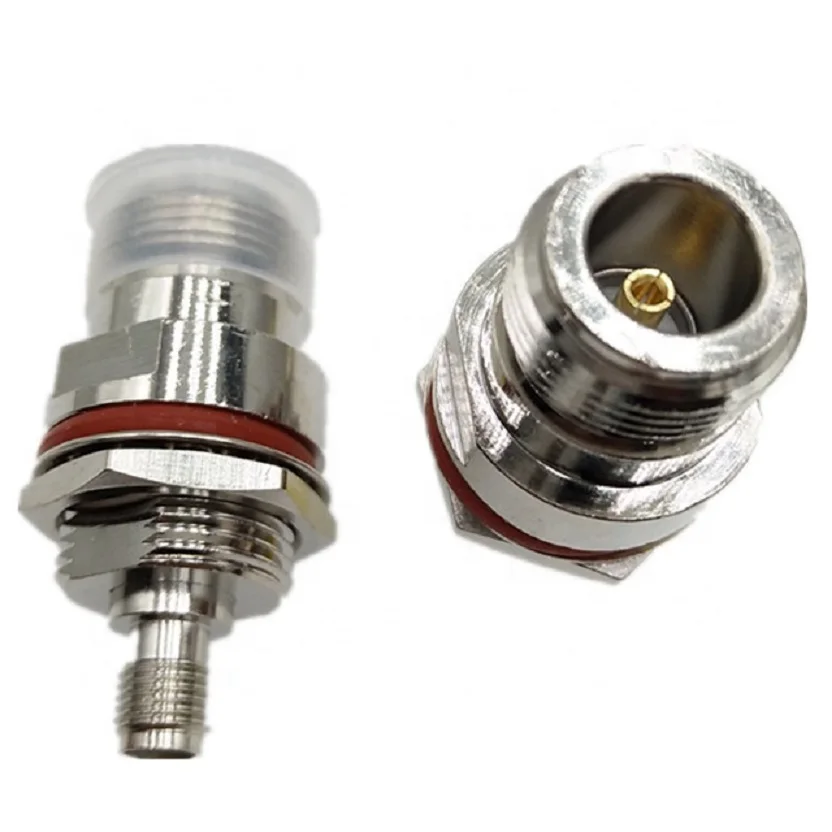 N Female With Nut Fixed To SMA Female Connector With Waterproof Brass RF Adapter