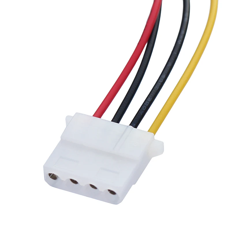 Sata 15ピンオス電源ideデュアル4Pinモデル女性電源コンピュータyケーブル延長ハードドライブケーブルsata 1に2 × 4ピン