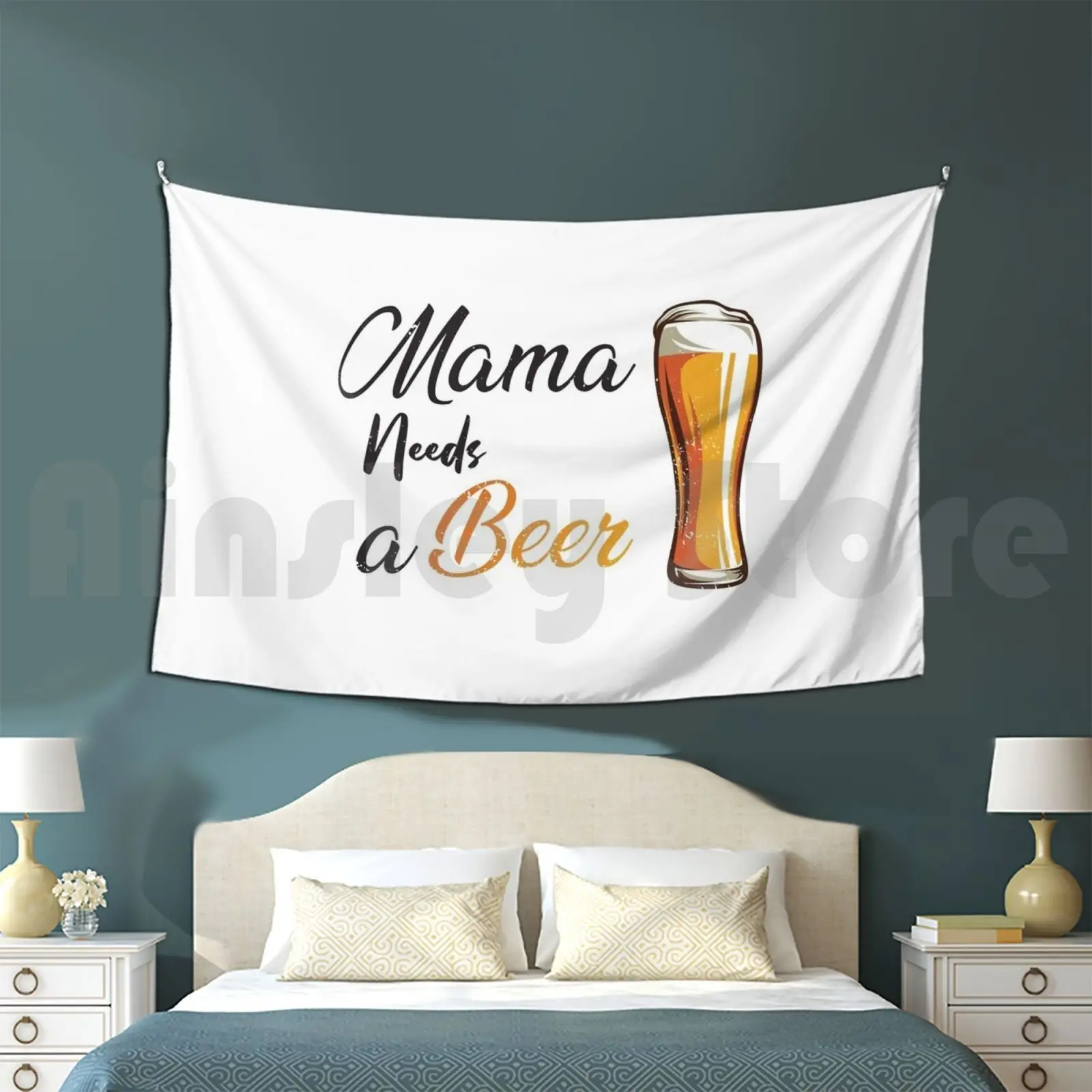 Mama Needs A Beer Customized Tapestry Beer Lover Gift Beer Gifts Beer Drinking Funny Drink Beer Beer