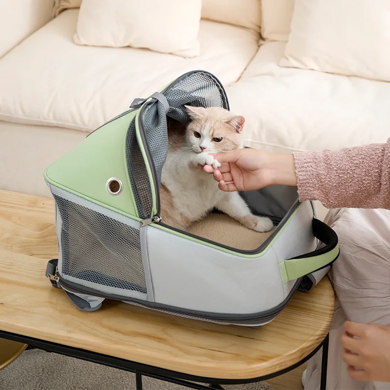 Splicing Contrast Color Pet Backpack Ventilation Dog Bag Shock Absorption Cat Bags Carry Pet Nest