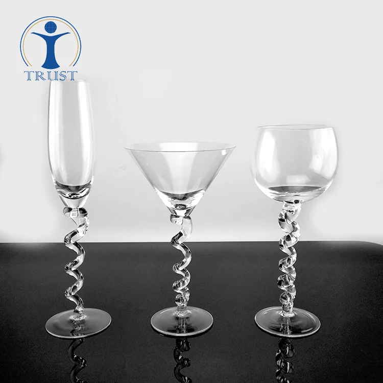 

Spot Champagne Cup wholesale customization lead-free high-grade Champagne Cup creative twist listening goblet