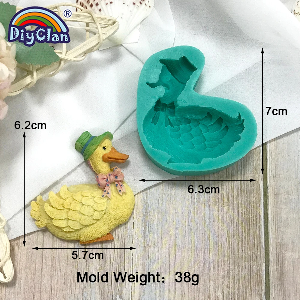 Cute Duck Dog Sheep Milk Cow Model Fondant Silicone Mold Chocolate Biscuit Dessert Cake Decorating Tool DIY Kitchen Baking Mould