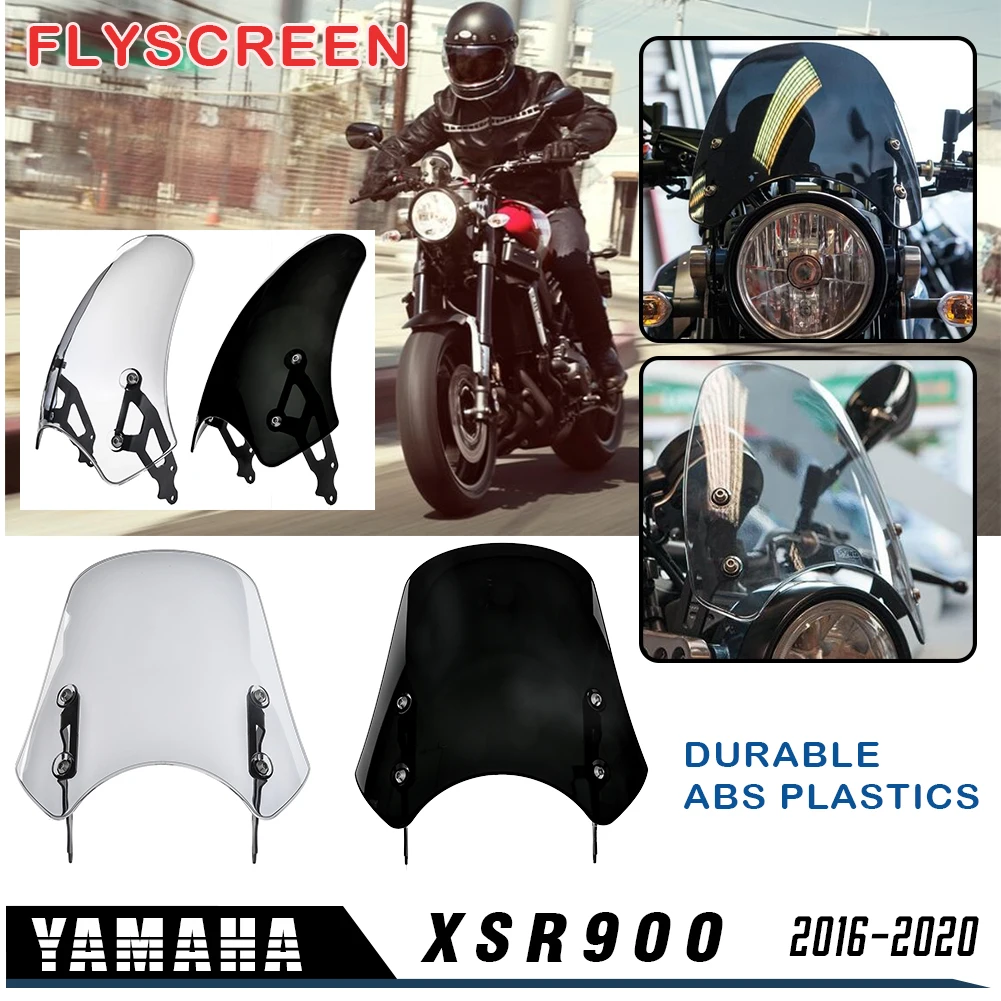 

Motorcycle XSR900 2017 2018 2019 Windscreen Windshield FlyScreen Wind Deflector Protector for Yamaha XSR-900 XSR 900 2016-2021