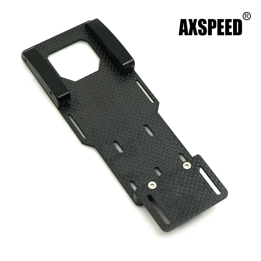 AXSPEED Carbon Fiber Center Battery Mounting Plate for Axial SCX10 II 90046 90047 1/10 RC Crawler Car Model Upgrade Parts